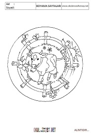 Mandala boyama sayfaları